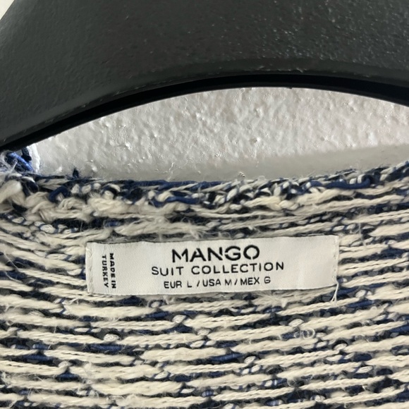 Mango brand Black,White and blue Tweed Sweater - Picture 3 of 6